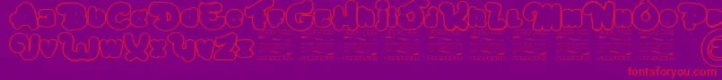 ChicagoEskimo Font – Red Fonts on Purple Background