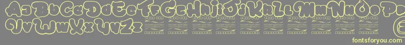 ChicagoEskimo Font – Yellow Fonts on Gray Background