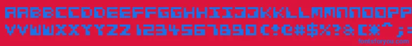 Ca Font – Blue Fonts on Red Background