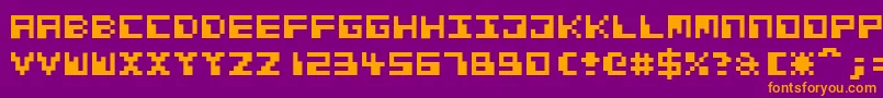 Ca Font – Orange Fonts on Purple Background