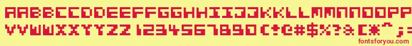 Ca Font – Red Fonts on Yellow Background