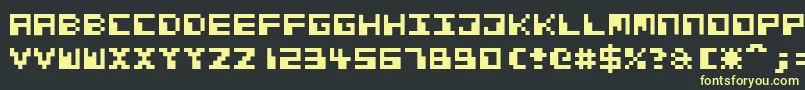 Ca Font – Yellow Fonts on Black Background