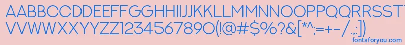 NextArtLight Font – Blue Fonts on Pink Background