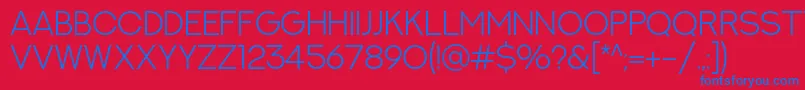 NextArtLight Font – Blue Fonts on Red Background