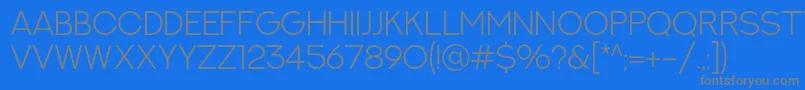 NextArtLight Font – Gray Fonts on Blue Background