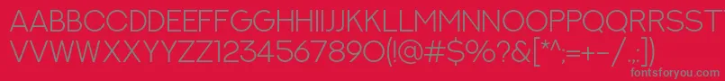 NextArtLight Font – Gray Fonts on Red Background