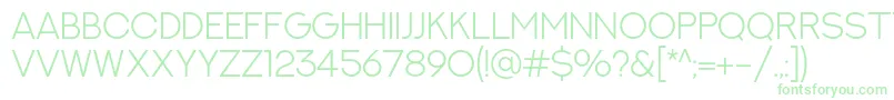 NextArtLight Font – Green Fonts on White Background