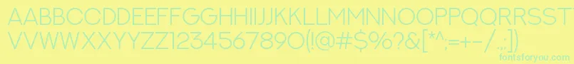 NextArtLight Font – Green Fonts on Yellow Background