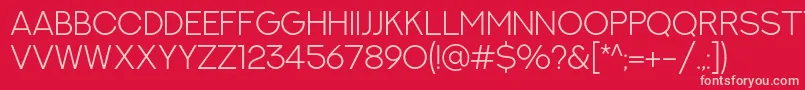 NextArtLight Font – Pink Fonts on Red Background