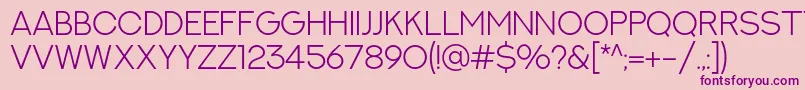 NextArtLight Font – Purple Fonts on Pink Background