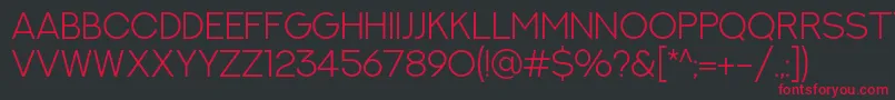 NextArtLight Font – Red Fonts on Black Background