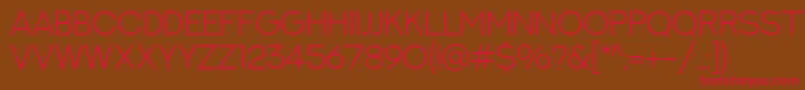 NextArtLight Font – Red Fonts on Brown Background