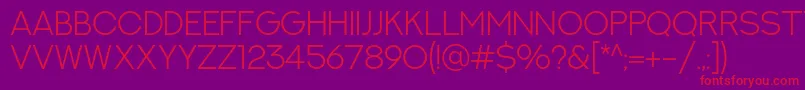 NextArtLight Font – Red Fonts on Purple Background