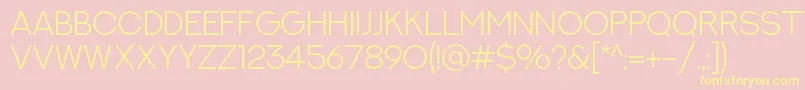 NextArtLight-Schriftart – Gelbe Schriften auf rosa Hintergrund