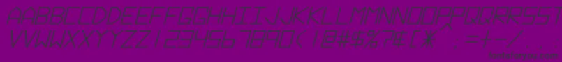 フォントHyperspaceBoldItalic – 紫の背景に黒い文字