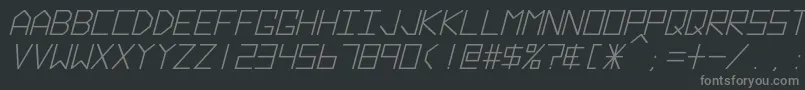 フォントHyperspaceBoldItalic – 黒い背景に灰色の文字