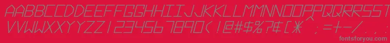 Czcionka HyperspaceBoldItalic – szare czcionki na czerwonym tle