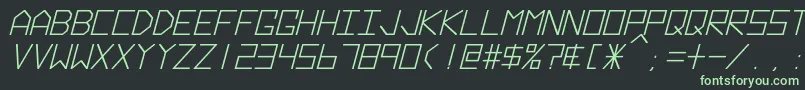 HyperspaceBoldItalic Font – Green Fonts on Black Background