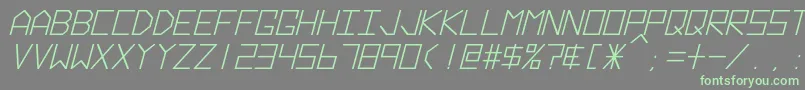 HyperspaceBoldItalic Font – Green Fonts on Gray Background