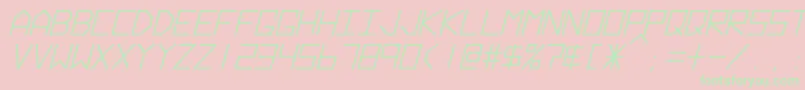 フォントHyperspaceBoldItalic – ピンクの背景に緑の文字