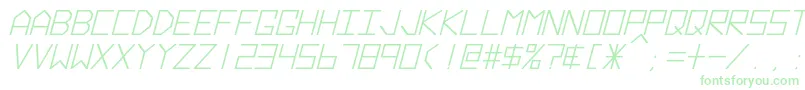 Fonte HyperspaceBoldItalic – fontes verdes em um fundo branco