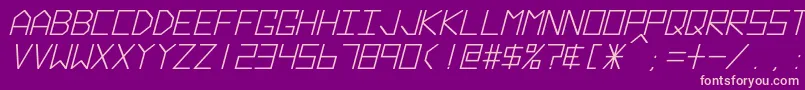 HyperspaceBoldItalic-Schriftart – Rosa Schriften auf violettem Hintergrund