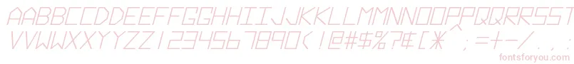 Шрифт HyperspaceBoldItalic – розовые шрифты на белом фоне