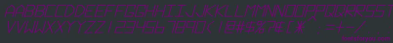 Шрифт HyperspaceBoldItalic – фиолетовые шрифты на чёрном фоне