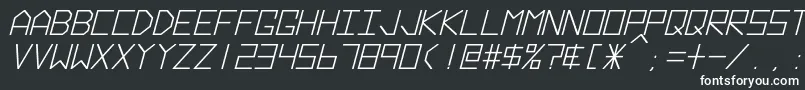 Шрифт HyperspaceBoldItalic – белые шрифты на чёрном фоне