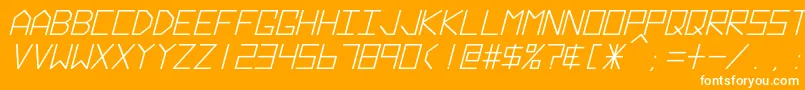 HyperspaceBoldItalic Font – White Fonts on Orange Background