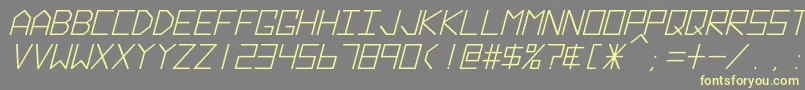 HyperspaceBoldItalic Font – Yellow Fonts on Gray Background