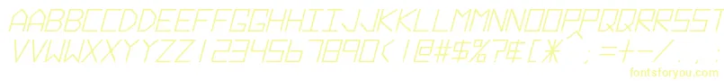 Шрифт HyperspaceBoldItalic – жёлтые шрифты