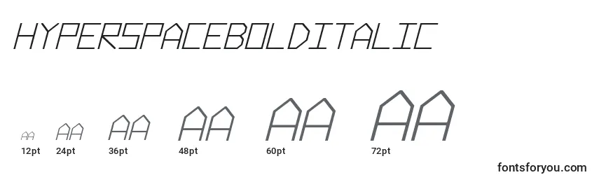 HyperspaceBoldItalic Font Sizes