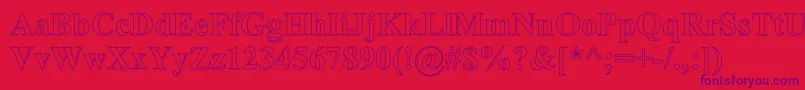 TimesRomanHollowBold Font – Purple Fonts on Red Background