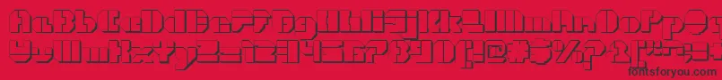 CortenOpenfatextruded Font – Black Fonts on Red Background