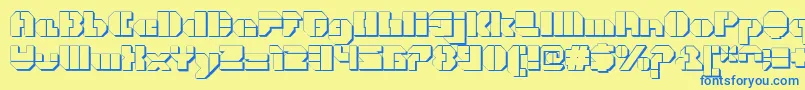 More about CortenOpenfatextruded Font CortenOpenfatextruded Font – Blue Fonts on Yellow Background