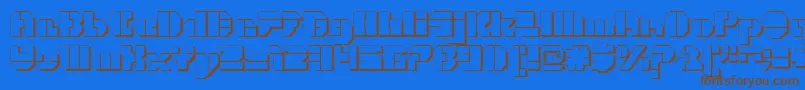fuente CortenOpenfatextruded – Fuentes Marrones Sobre Fondo Azul
