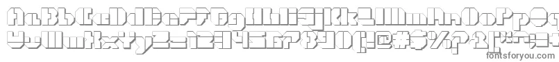 フォントCortenOpenfatextruded – 白い背景に灰色の文字