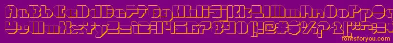 CortenOpenfatextruded Font – Orange Fonts on Purple Background