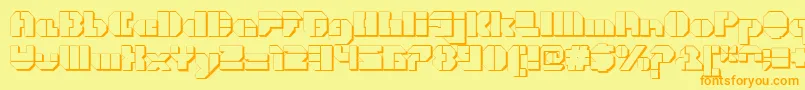 CortenOpenfatextruded Font – Orange Fonts on Yellow Background