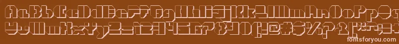 Шрифт CortenOpenfatextruded – розовые шрифты на коричневом фоне