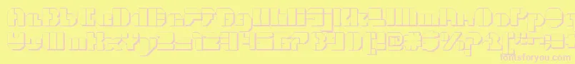 CortenOpenfatextruded Font – Pink Fonts on Yellow Background