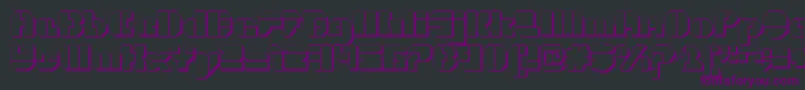 CortenOpenfatextruded-Schriftart – Violette Schriften auf schwarzem Hintergrund