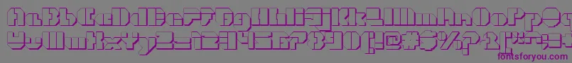 Шрифт CortenOpenfatextruded – фиолетовые шрифты на сером фоне