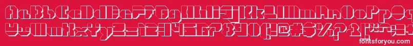 CortenOpenfatextruded Font – White Fonts on Red Background