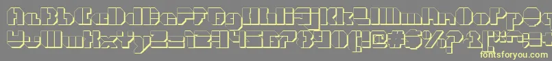 Weitere Informationen zur CortenOpenfatextruded-Schriftart CortenOpenfatextruded-Schriftart – Gelbe Schriften auf grauem Hintergrund