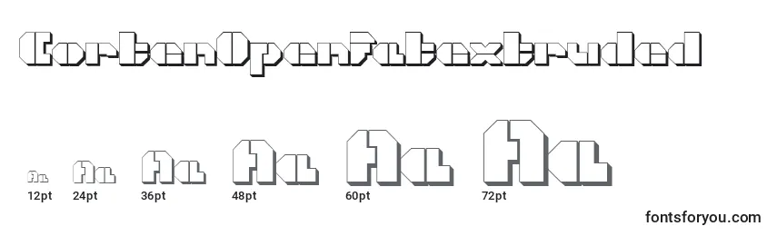CortenOpenfatextruded Font Sizes