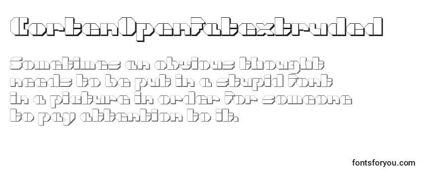 Review of the CortenOpenfatextruded Font