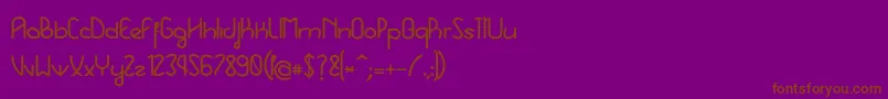 Hebe-fontti – ruskeat fontit violetilla taustalla