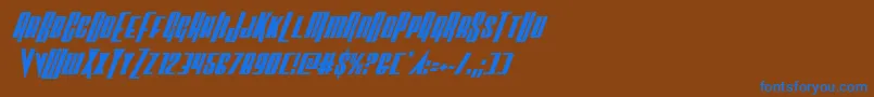 Vindicatorcondital Font – Blue Fonts on Brown Background